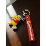 3D PVC Figure Keychain - Winnie the Pooh - Pooh Baseball Player