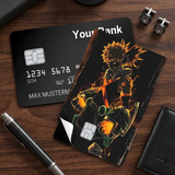 Credit Card Skin Sticker - My Hero Academia - Fiery Bakugo Explosive Glow Art - Holographic