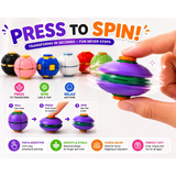 Fidget Toy - Press To Spin Ball (Random Color) (1 Unit)