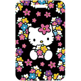 ID Card Badge Holder - Sanrio - Hello Kitty With Flowers On Black