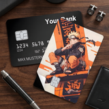 Credit Card Skin Sticker - Naruto - Uzumaki Sitting Orange Theme