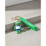 3D PVC Figure Keychain - Los Muppets - Kermit In Blue Uniform