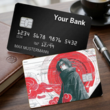 Credit Card Skin Sticker - Naruto - Itachi Uchiha With Red Sun