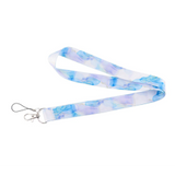 Lanyard - Blue and Purple Watercolor Swirls