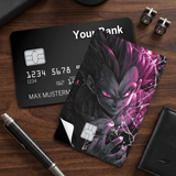 Credit Card Skin Sticker - Dragon Ball - Ultra Ego Vegeta With Pink Energy - Holographic