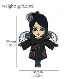 Bracelet Charm - Naruto - Itachi-style dark-haired ninja in black cloak