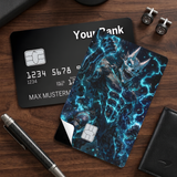Credit Card Skin Sticker - Kaiju No. 8 - Kaiju No. 8 With Blue Lightning - Holographic