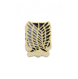 Bracelet Charm - Attack on Titan - gold Survey Corps wings crest