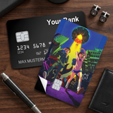 Credit Card Skin Sticker - Dandadan - Characters Looking At UFO - Holographic