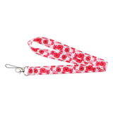 Lanyard - Red Poppy Flowers