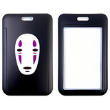 ID Card Badge Holder - Spirited Away - No-Face Mask On Black Background