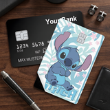 Credit Card Skin Sticker - Lilo & Stitch - Stitch On Tropical Leaves And Flowers - Holographic