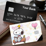 Credit Card Skin Sticker - Peanuts - Snoopy Reading On Log With Woodstock