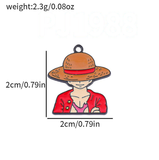 Bracelet Charm - One Piece - Luffy in red outfit pointing