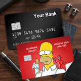 Credit Card Skin Sticker - The Simpsons - Homer Guardar Dinero Angel And Devil