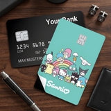 Credit Card Skin Sticker - Sanrio - Characters With Rainbow And Logo