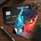 Credit Card Skin Sticker - How to Train Your Dragon - Toothless Split Face With Hiccup - Holographic