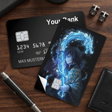 Credit Card Skin Sticker - Demon Slayer - Giyu Tomioka Water Dragon Katana Night - Holographic