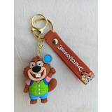 3D PVC Figure Keychain - Zootopia - Beaver Holding Magnifying Glass