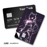 Credit Card Skin Sticker - Pokémon - Mewtwo Psychic Blast Art - Holographic