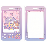 ID Card Badge Holder - Pokemon - Pikachu, Jigglypuff, Eevee, Mimikyu On Gameboy