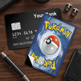 Credit Card Skin Sticker - Pokémon - Classic Trading Card Back Blue Swirl