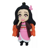 3D PVC Figure Keychain - Demon Slayer - Nezuko Chibi Smiling