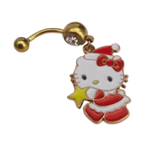 Belly Button Ring - Sanrio - Hello Kitty Santa With Star