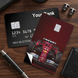 Credit Card Skin Sticker - Formula 1 - Ferrari #44 Red F1 Car (Dark Background)