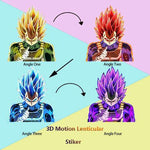 3D Lenticular Sticker - Dragon Ball - Vegeta Super Saiyan Red