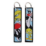 Embroidery Keychain - Looney Tunes - Sylvester And Tweety