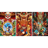 3D Lenticular Poster 12x16 - Sonic, Mario & Zelda - Sonic the Hedgehog, Dr. Eggman, Mario, Bowser, Link