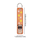 Embroidery Keychain - Pug
