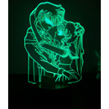 3D LED Night Light - Sailor Moon - Sailor Moon and Tuxedo Mask embracing