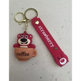 3D PVC Figure Keychain - Toy Story - Lotso In Coffee Cup