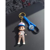 3D PVC Figure Keychain - Stranger Thing - Dustin Hellfire Club Outfit