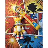 3D PVC Figure Keychain - Sonic the Hedgehog - Tails Figure With Sonic Frontier Strap