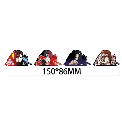 3D Lenticular Sticker - Naruto - Akatsuki Members Orochimaru, Itachi, Uchiha & Sasori
