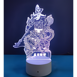 3D LED Night Light - Chinese Mythology - Guan Gong God of Wealth