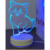 3D LED Night Light - Cat