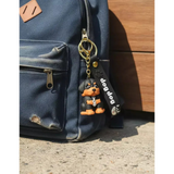 3D PVC Figure Keychain - Pets - Rottweiler Puppy Wearing Tie