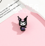 Bracelet Charm - Sanrio - Kuromi face black jester hat