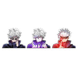 3D Lenticular Sticker - Jujutsu Kaisen - Gojo Three-panel Purple Black Red Outfit Blindfold Finger Pose