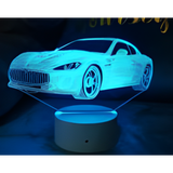 3D LED Night Light - Maserati - GranTurismo Sports Car