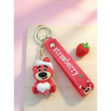 3D PVC Figure Keychain - Toy Story - Lotso Strawberry Cupcake
