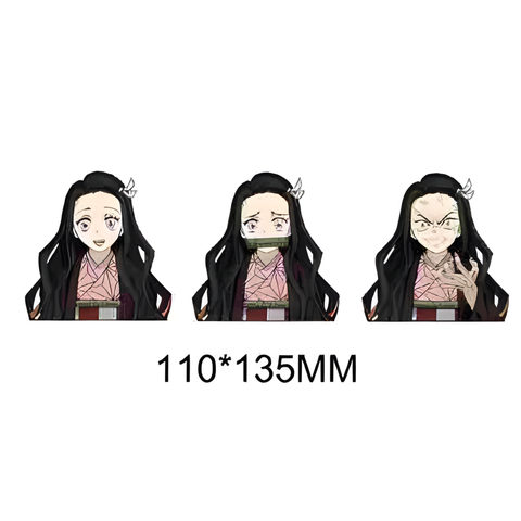 3D Lenticular Sticker - Demon Slayer - Nezuko Kamado with Kimono & Demon Transformation Details