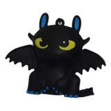3D PVC Figure Keychain - How to Train Your Dragon - Chibi Toothless Blue Accents