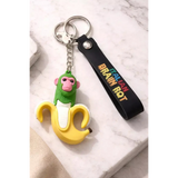 3D PVC Figure Keychain - Italian Brainrot - Monkey In Peeled Banana