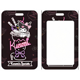 ID Card Badge Holder - Sanrio - Kuromi In Parfait Glass With Neon Text