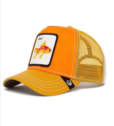 Snapback Cap - Animals - Fish - Gold